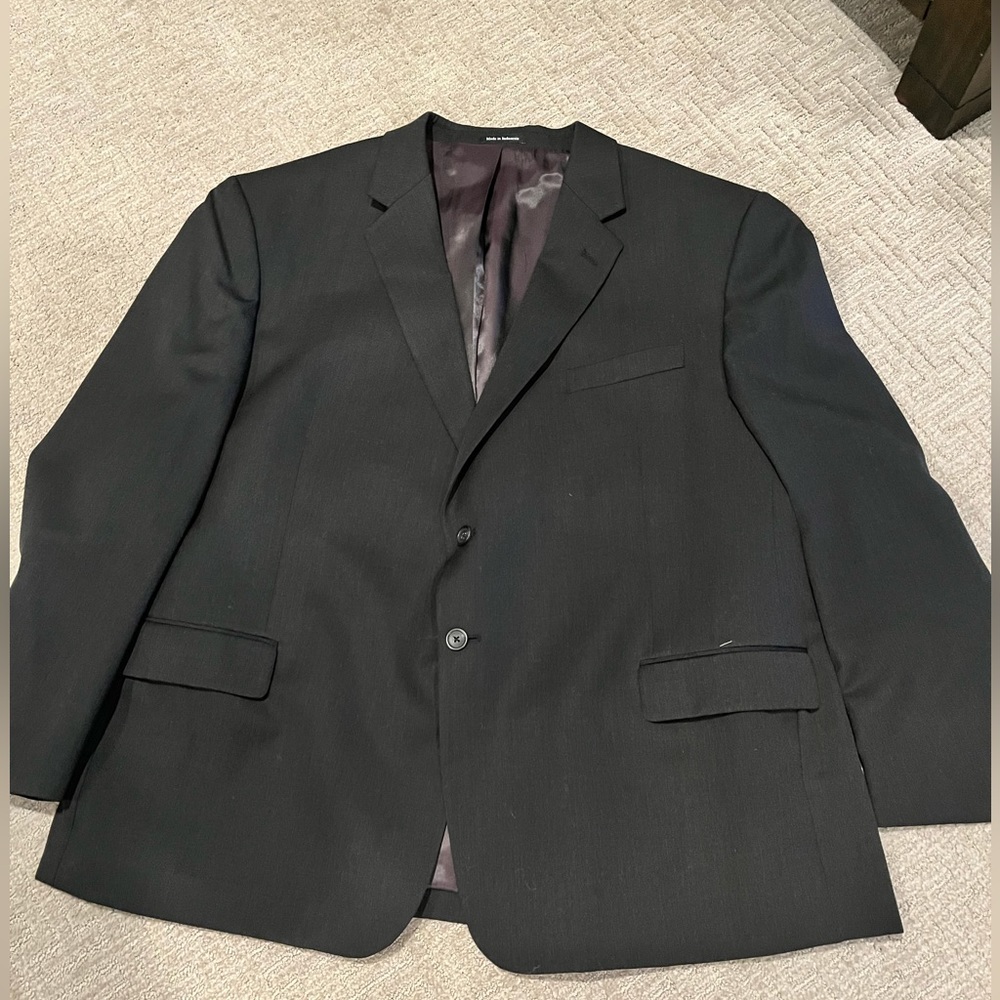 3 piece Wool men’s suit, black